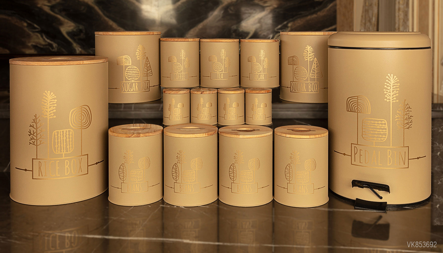 سرویس های آشپزخانه در چوبی 15 پارچه