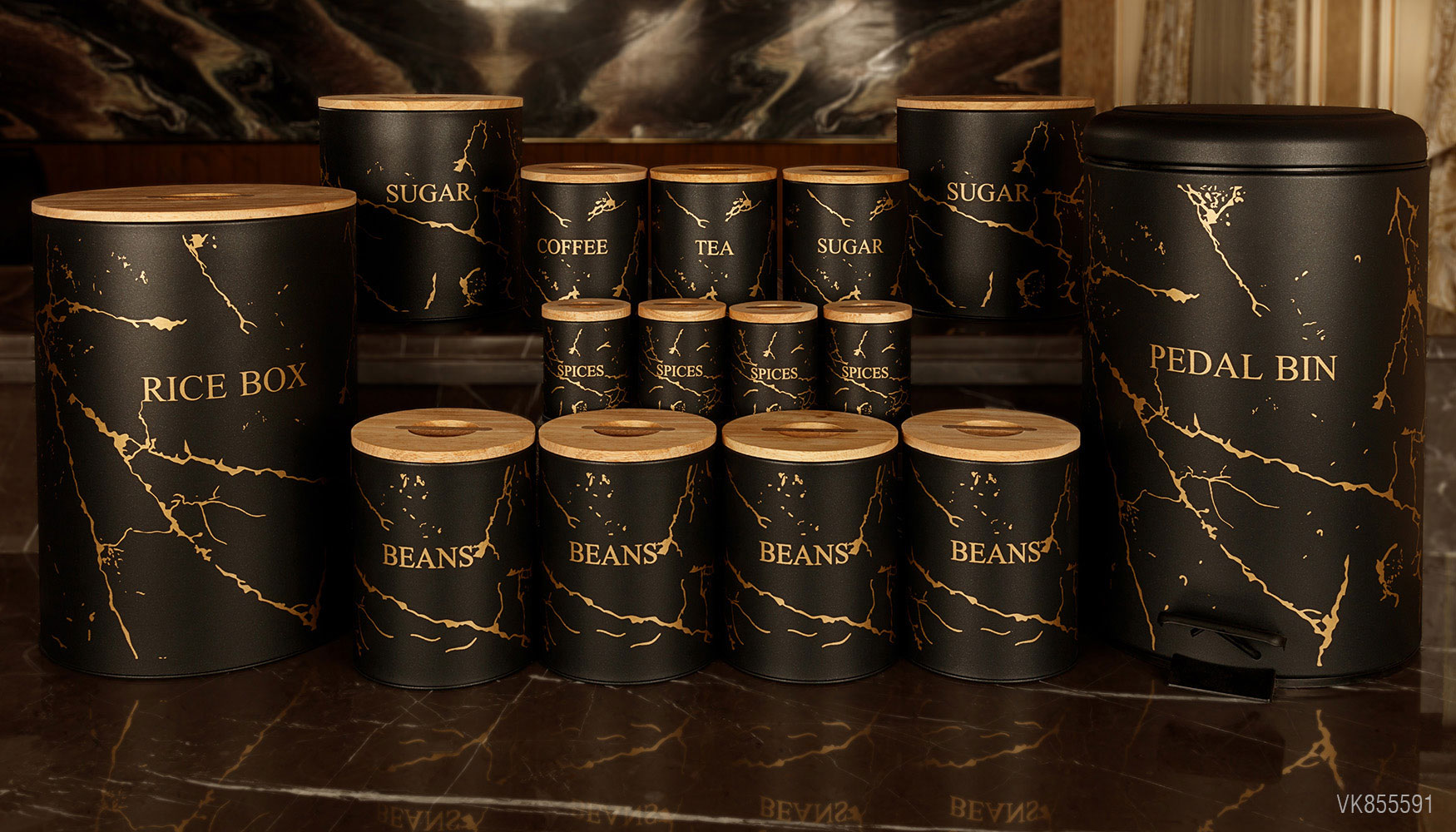 سرویس های آشپزخانه در چوبی 15 پارچه