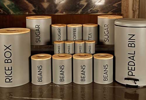 Kitchen services in wooden doors