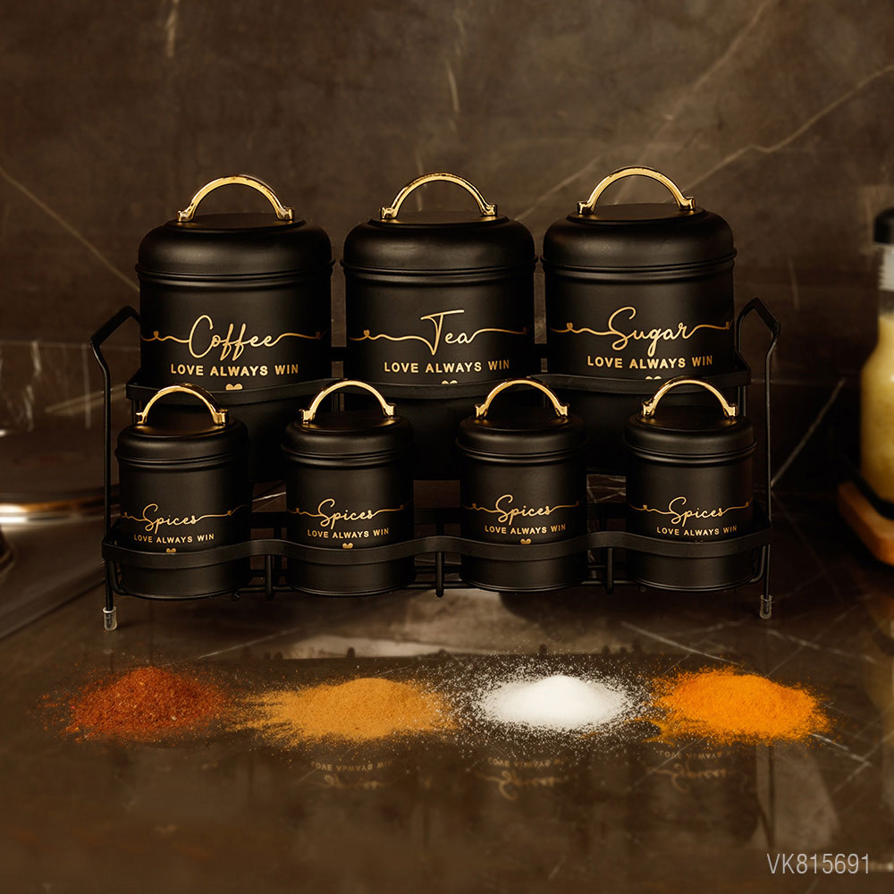 سرویس آشپزخانه هفت +یک پارچه پاسماوری در چوبی طرح لاو